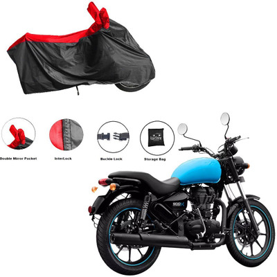 RiderShine Two Wheeler Cover for Royal Enfield(Thunderbird 500, Black, Red)