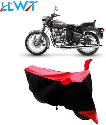 DeepShakshi AUTOMOTIVE Waterproof Two Wheeler Cover for Royal Enfield(Bullet 500, Black, Red)