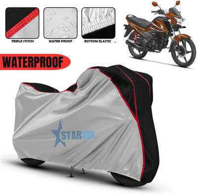 Starvin Waterproof Two Wheeler Cover for Honda(Livo BS6, Silver, Black)