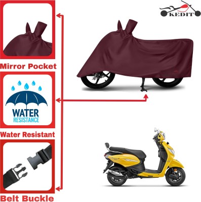 KEDIT Two Wheeler Cover for Hero(Pleasure Plus, Maroon)