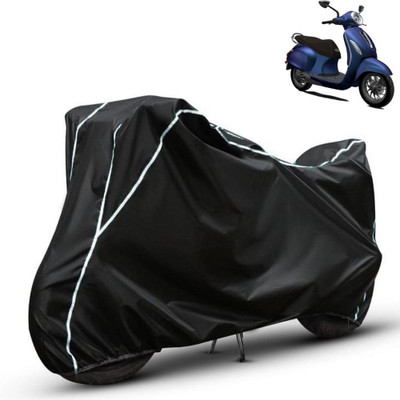 AutoGalaxy Waterproof Two Wheeler Cover for Bajaj(Chetak, Black)
