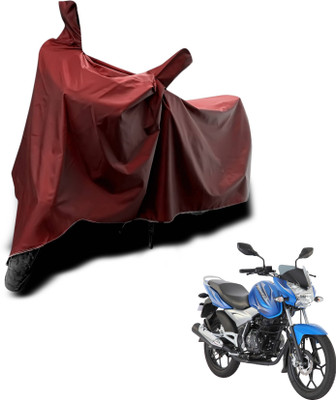 KEDIT Two Wheeler Cover for Bajaj(Discover 110, Maroon)