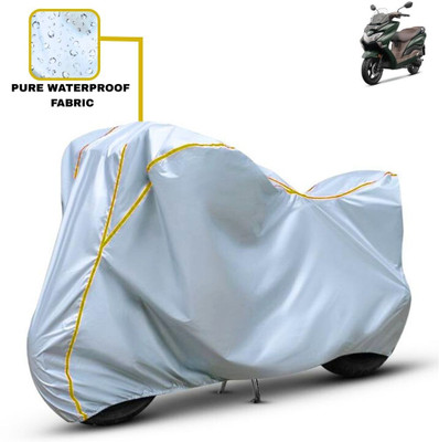 Delphinium Waterproof Two Wheeler Cover for Suzuki(Burgman Street, Silver)