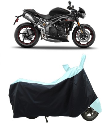 Coxtor Waterproof Two Wheeler Cover for Triumph(Speed Triple BS6, White)