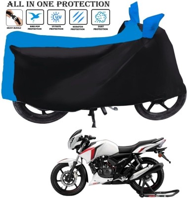 xodi Waterproof Two Wheeler Cover for TVS(Apache RTR 160, Black, Blue)