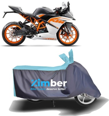 ZIMBER Two Wheeler Cover for KTM(RC 200, Blue, Grey)