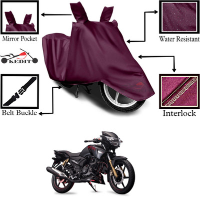 KEDIT Two Wheeler Cover for TVS(Apache RTR 180, Maroon)