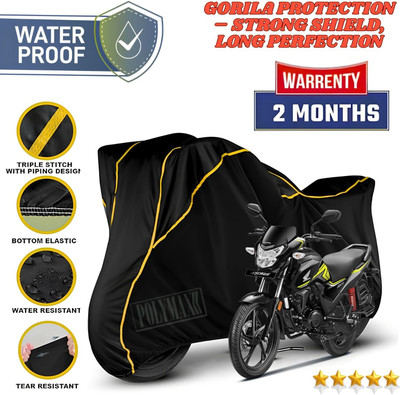 POLYMAXX Waterproof Two Wheeler Cover for Honda(SP125, Black, Yellow)