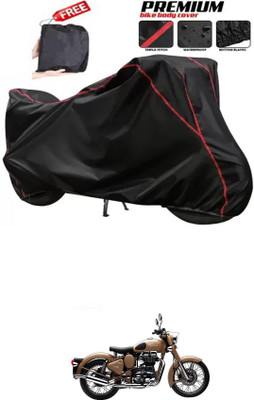 DeepShakshi AUTOMOTIVE Two Wheeler Cover for Royal Enfield(Classic Desert Storm, Black)