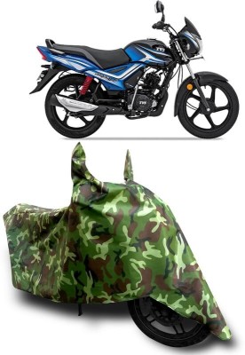 KEDIT Two Wheeler Cover for TVS(Star City Plus, Green)