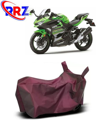 RRZ Waterproof Two Wheeler Cover for Kawasaki(Ninja 400, Maroon)