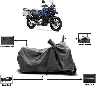 Amexride Two Wheeler Cover for Suzuki(V-Strom 650 XT, Grey)