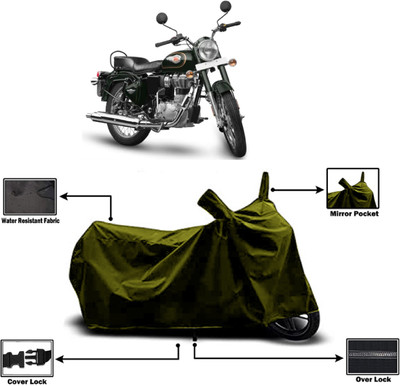 Amexride Two Wheeler Cover for Royal Enfield(Standardv BS6, Green)