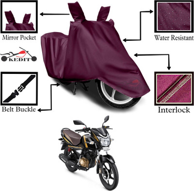KEDIT Two Wheeler Cover for TVS(Victor BS6, Maroon)