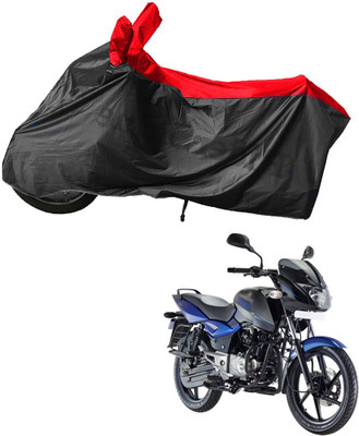 RiderShine Waterproof Two Wheeler Cover for Bajaj(Pulsar 150, Black, Red)
