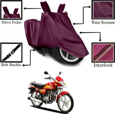 DeepShakshi AUTOMOTIVE Two Wheeler Cover for Hero(MotoCorp HF Deluxe, Maroon)
