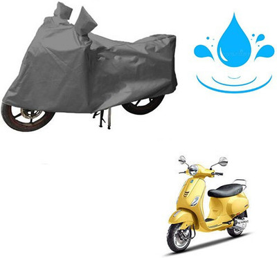 DeepShakshi AUTOMOTIVE Waterproof Two Wheeler Cover for Piaggio(Vespa SXL, Grey)