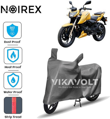 NOIREX Two Wheeler Cover for TVS(Apache RTR 200 4V, Grey)