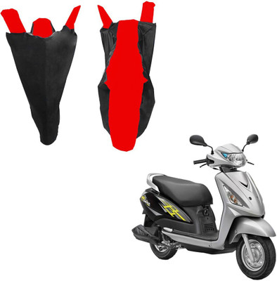 RiderShine Waterproof Two Wheeler Cover for Suzuki(Swish 125, Black, Red)