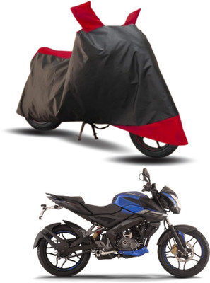 KEDIT Two Wheeler Cover for Bajaj(Pulsar 200NS FI BS6, Red, Black)