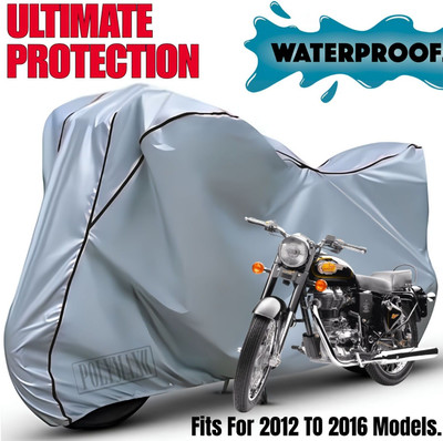 POLYMAXX Waterproof Two Wheeler Cover for Royal Enfield(Bullet, Silver, Black)