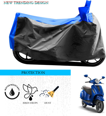 ANTHUB Waterproof Two Wheeler Cover for Bajaj(New Chetak, Grey, Blue)