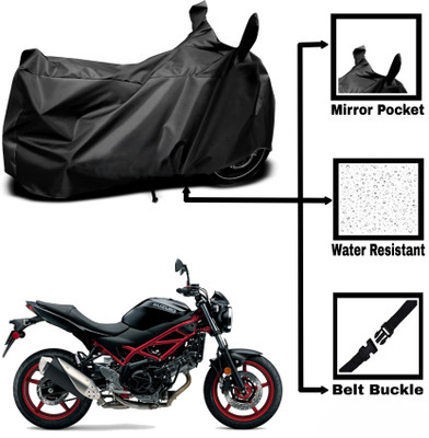 DeepShakshi AUTOMOTIVE Two Wheeler Cover for Suzuki(SV 650, Black)