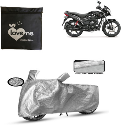 Love Me Two Wheeler Cover for Hero(Passion Xpro, Silver)