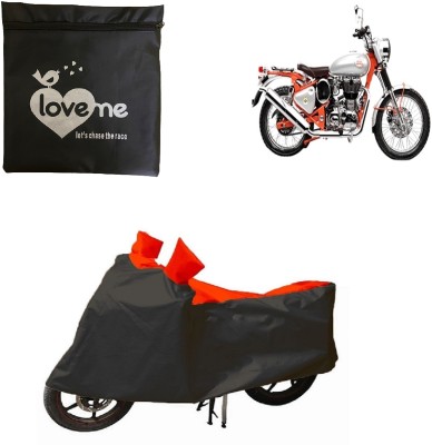 Love Me Two Wheeler Cover for Royal Enfield(Bullet Trials 350, Red, Black)