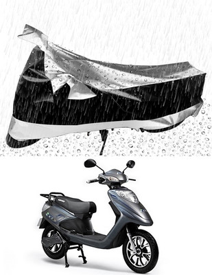 MMSSTAR Waterproof Two Wheeler Cover for Ampere(V 48, Silver, Black)