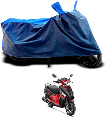 PAGORA Waterproof Two Wheeler Cover for Hero(Motocorp Maestro Electric, Black, Blue)