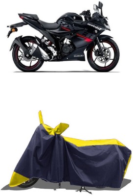 SUGASHRI Waterproof Two Wheeler Cover for Suzuki(Gixxer SF, Yellow, Blue)