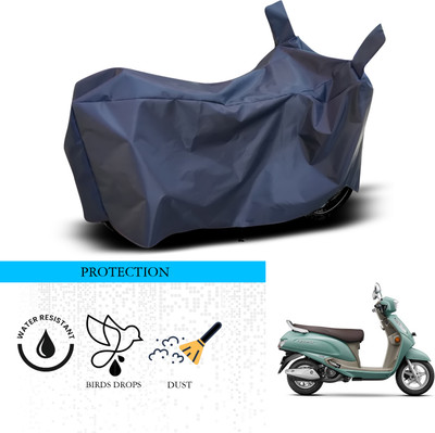 ANTHUB Waterproof Two Wheeler Cover for Suzuki(Access, Blue)