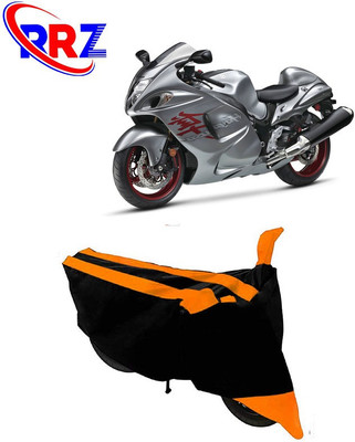 RRZ Waterproof Two Wheeler Cover for Suzuki(GSX R1300 Hayabusa, Black, Orange)