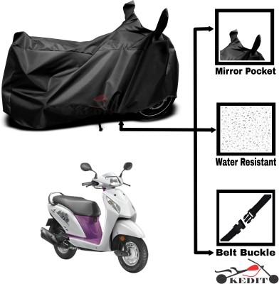 KEDIT Two Wheeler Cover for Universal For Bike(Activa i, Black)