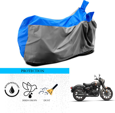 ANTHUB Waterproof Two Wheeler Cover for Royal Enfield(Classic Stealth Black, Grey, Blue)