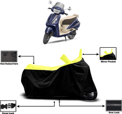 Amexride Two Wheeler Cover for TVS(Jupiter classic, Yellow)