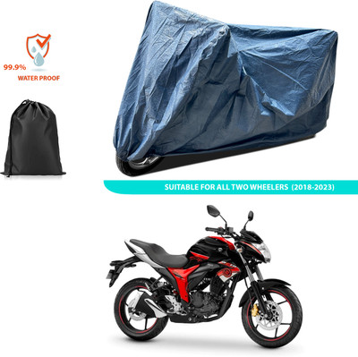 PAGORA Waterproof Two Wheeler Cover for Suzuki(Gixxer Special Edition, Blue)