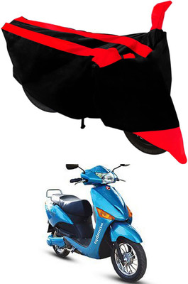 MMSSTAR Waterproof Two Wheeler Cover for Hero(Electric Optima DX, Red, Black)