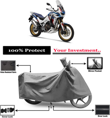 Amexride Two Wheeler Cover for Honda(CRF1000L Africa Twin, Grey)