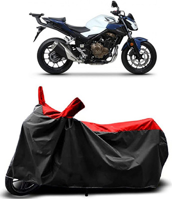 MMSSTAR Waterproof Two Wheeler Cover for Honda(CB500F, Red)