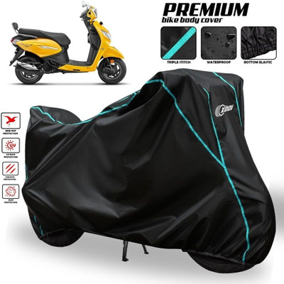 AutoGalaxy Waterproof Two Wheeler Cover for Hero(Pleasure Plus, Black, Blue, Multicolor)
