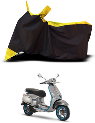 VESMEI Two Wheeler Cover for Vespa(Piaggio Elettrica BS6, Yellow)