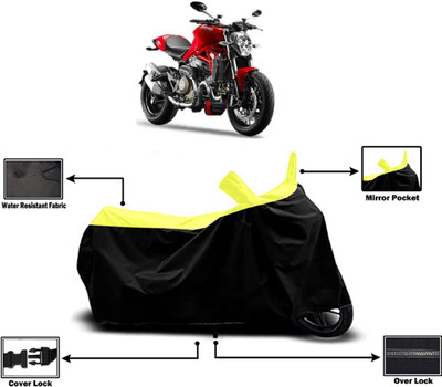 Amexride Two Wheeler Cover for Ducati(Monster 82, Yellow)