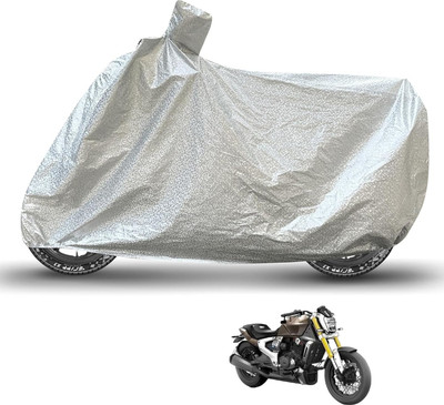 Caronix Waterproof Two Wheeler Cover for TVS(Zeppelin, Silver)