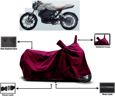 Amexride Two Wheeler Cover for Revolt(RV Cafe Racer, Maroon)