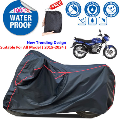 AutoGalaxy Waterproof Two Wheeler Cover for Bajaj(Discover 125 DTS-i, Black)