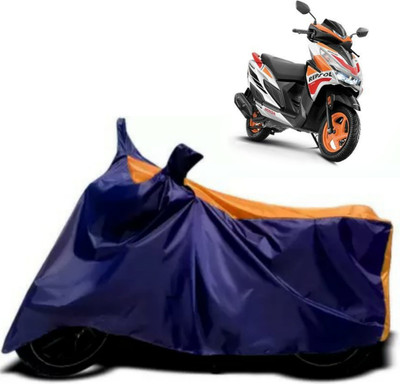 DeepShakshi AUTOMOTIVE Waterproof Two Wheeler Cover for Honda(Grazia BS6, Blue, Orange)