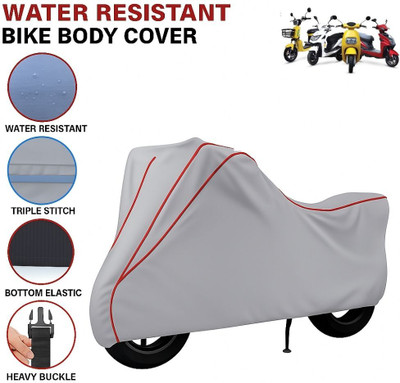 Auto Udaan Waterproof Two Wheeler Cover for Techo Electra(Raptor, Grey, Red)
