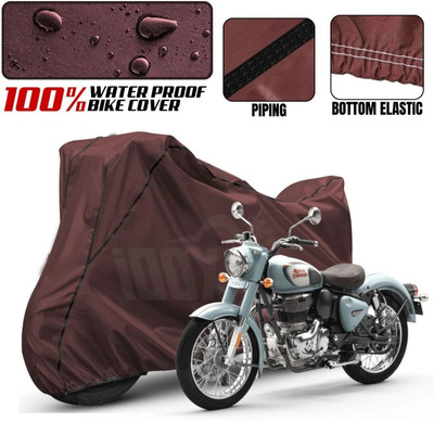 SThanaveX Waterproof Two Wheeler Cover for Royal Enfield(Bullet 350, Maroon, Black)
